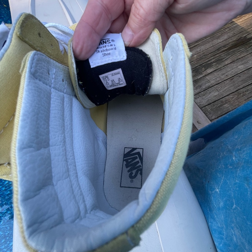Vans Classic Yellow and White Sneakers - Picture 4 of 5